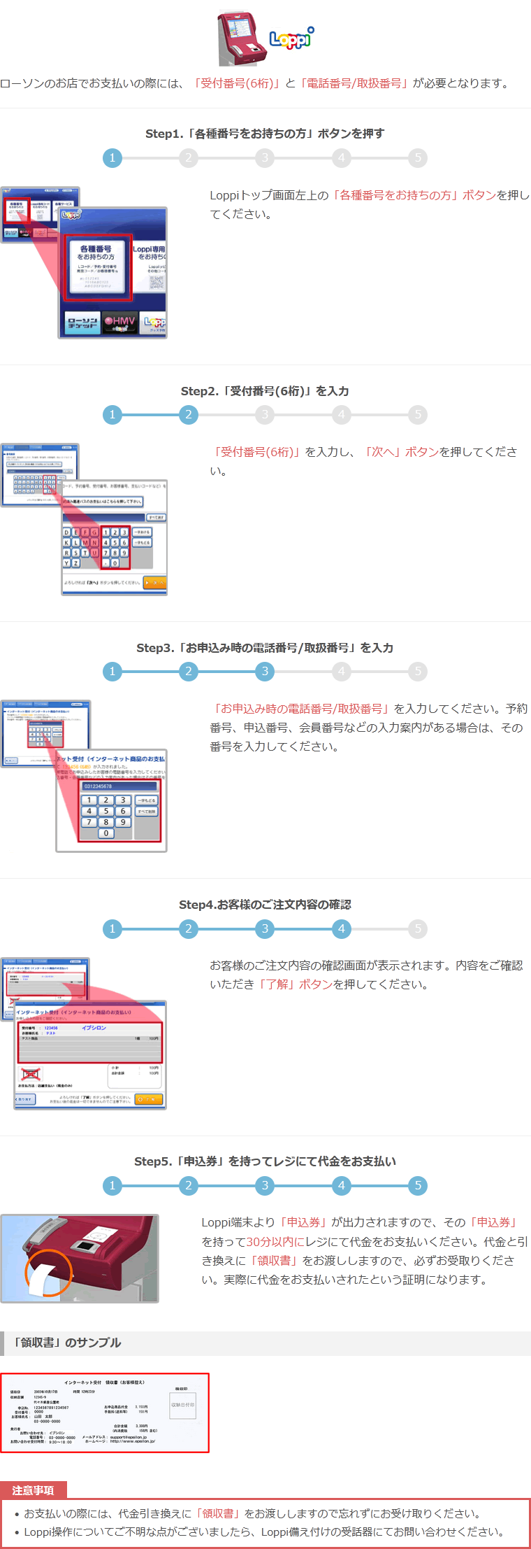 ローソンの端末操作方法説明図